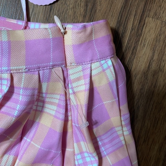 NWT Dolls kill Sugar Thrillz plaid pleated argyle mini skirt M - Picture 3 of 6